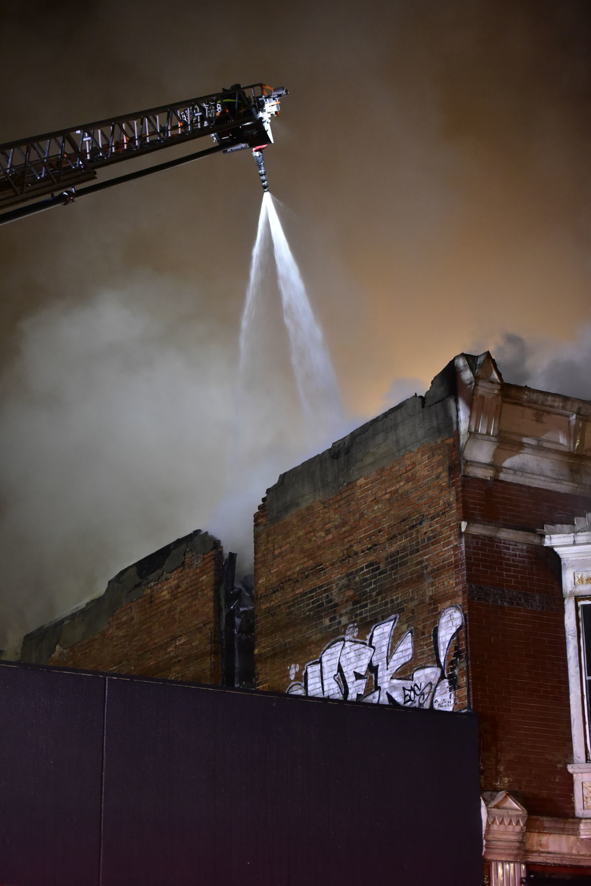Crews battle fire at the Copper Penny
